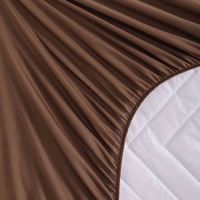 Waterproof Mattress Cover, Noiseless Fitted Sheet, California King Fitted Sheet, Brown
