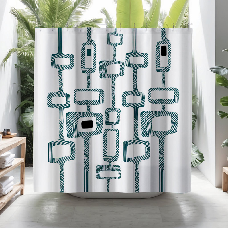 Coco Shower Curtain, Emerald