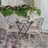 Damore All-Weather Commercial Paris Chairs with Arms and Metal Frame-682086257