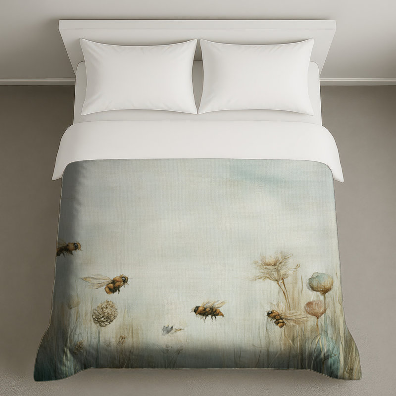 Housses de couette Bees In Meadow, Grand lit
