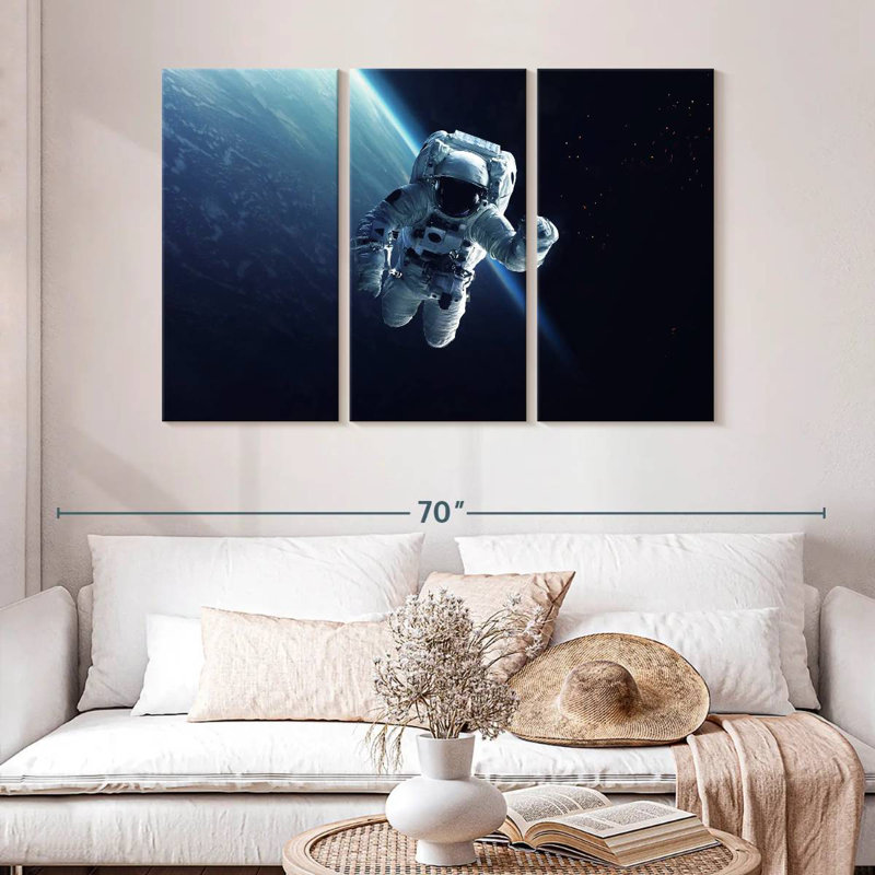 Oberle Astronaut Floating In Space, 32" H x 50" W