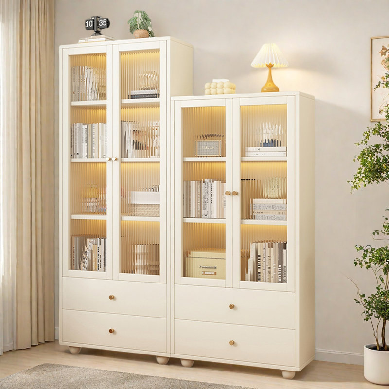 Armoire de rangement moderne Modern Leisure, (3 tablettes) H 78,7 po x l 55,1 po x P 13,7 po, Blanc