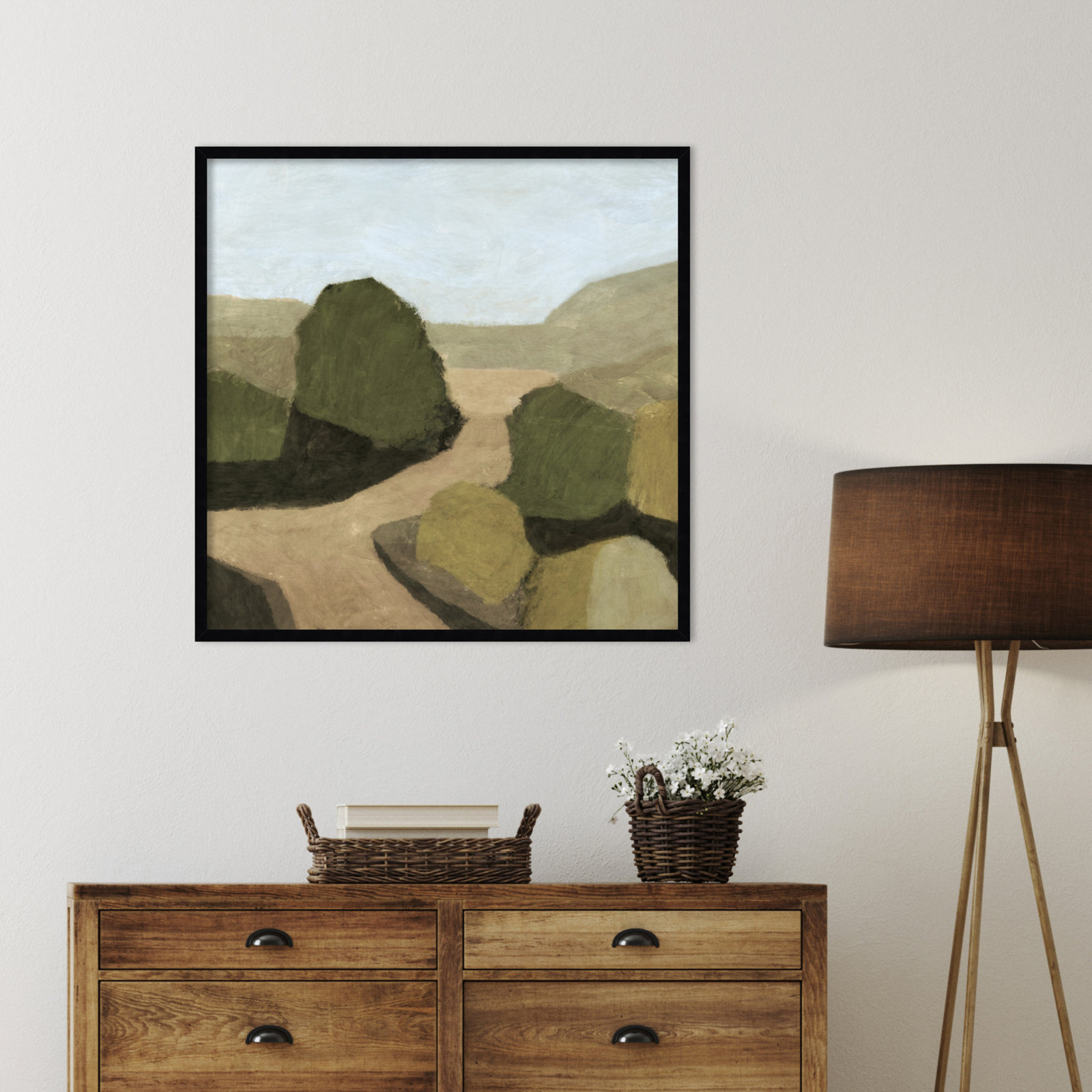 Paysage 1 Print by Dan Hobday, 33" H x 33" W, Black