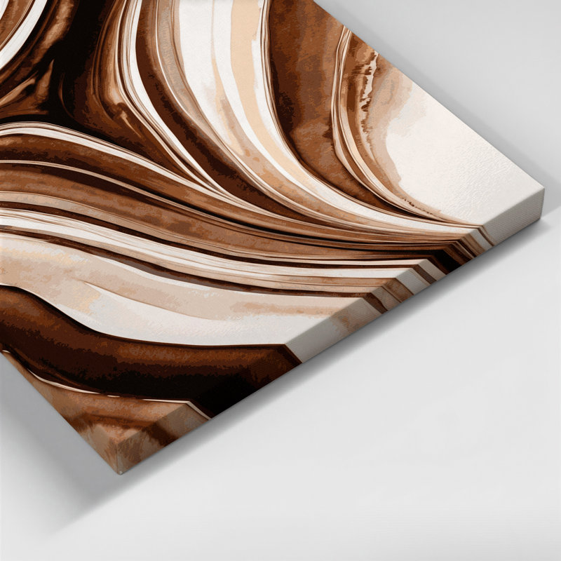 Aquarelle abstraite, art mural sur toile beige, H 11 po x l 14 po