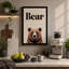 Bear Minimalist - Wrapped Canvas-1020404514-1020404535