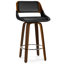 Tabouret de bar contemporain pivotant avec repose-pieds Carly-909536659