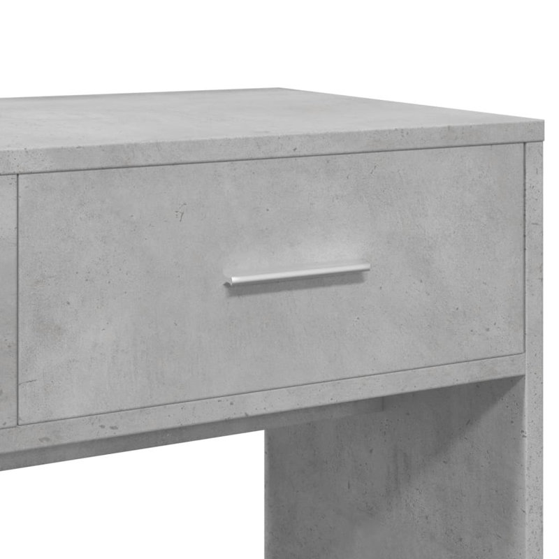 Patrizia Dressing Table with Mirror, Concrete Grey