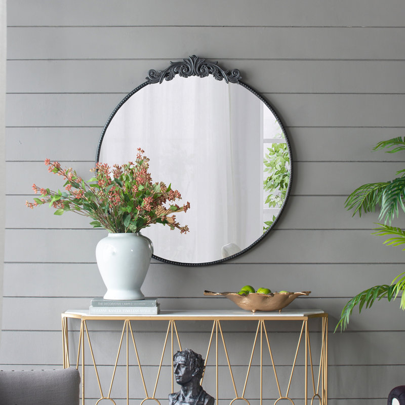 Miroir Classic Design, Noir, 38,5 po x 36 po