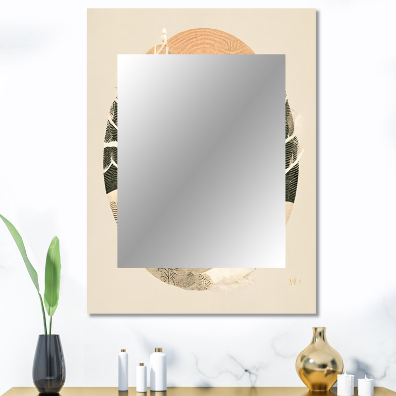 Majestic Deer In The Winter Woods I - Large Wall Mirror On Metal, 40" x 30"
