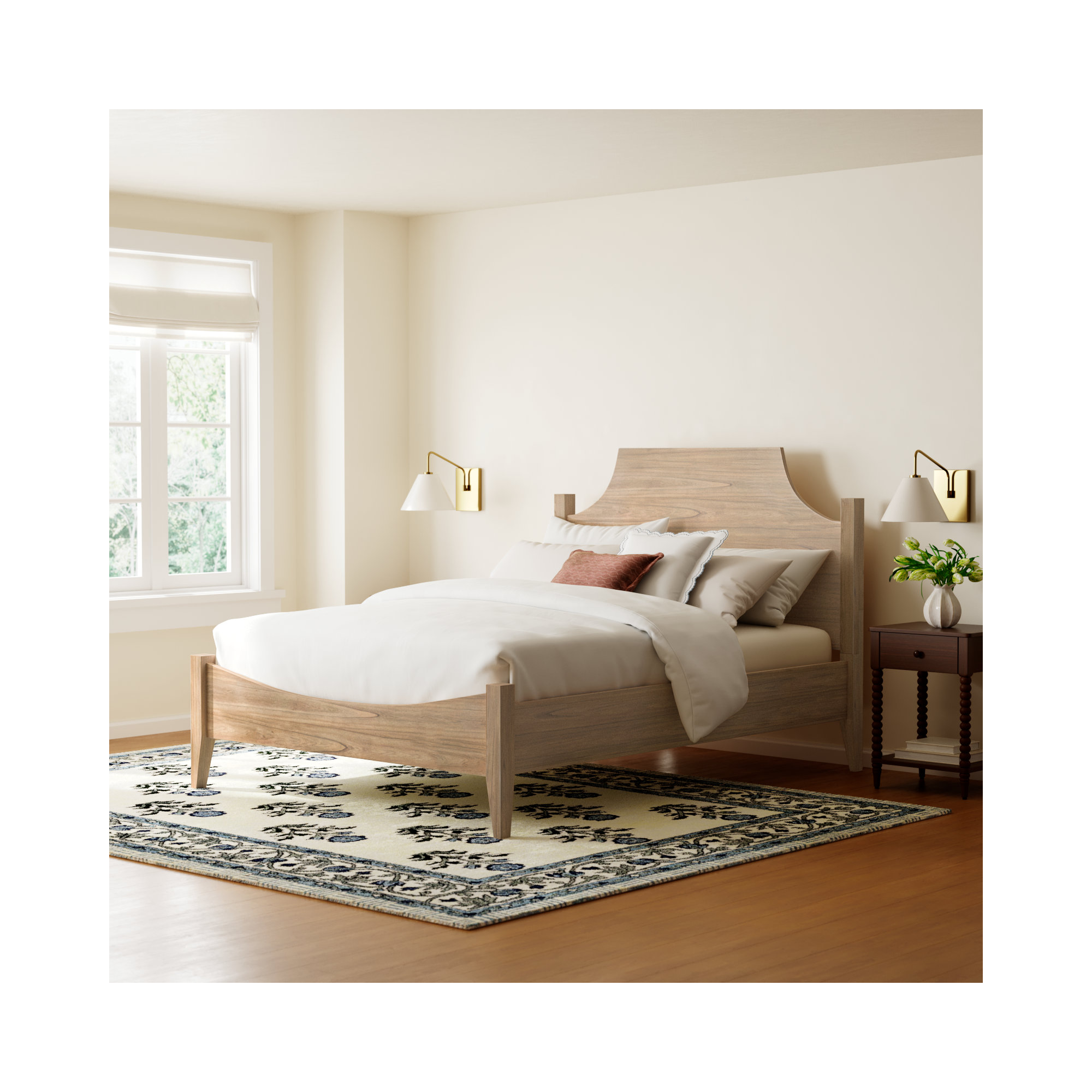 Bronwyn Platform Bed, Natural, Queen
