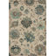 Tapis floral en laine noué à la main Kraker ivoire / vert / brun
