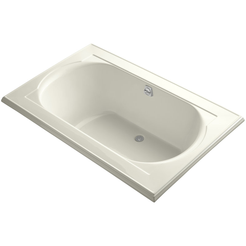 Memoirs 66" x 42" Drop In Soaking Bathtub, Biscuit
