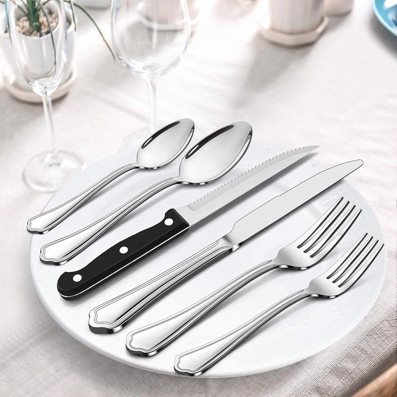 Latitude Run® Maxeen Stainless Steel Flatware Set - Service for 10