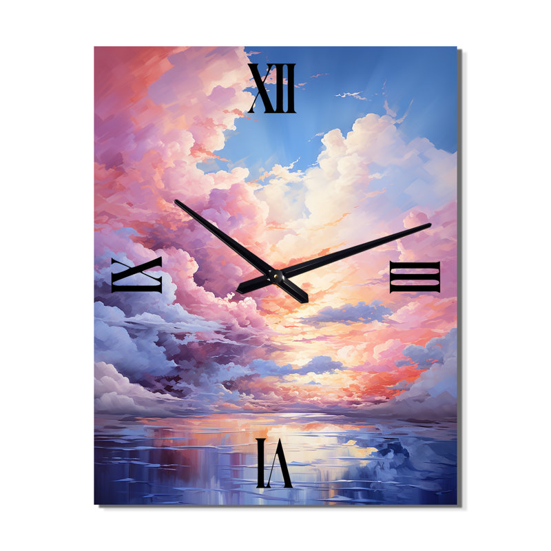 Nuage fantaisiste Cloudscape Playful - Horloge murale paysage et nature, Grand