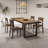 Nut-Brown Rectangular Solid Wood Dining Table-1319067101