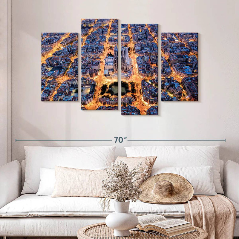 Nicci Barcelona City Lights, H 32 po x l 52 po