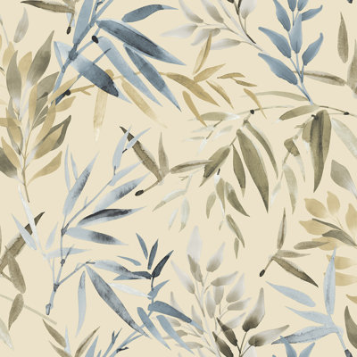 Papier peint peint auvent bleu