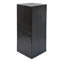 Table d'appoint empilable carrée noire à colonne, esthétique naturelle rétro, fibre de verre à 85% et à 15%, surface de 14,5 po, idéale pour un éclairage de bureau moderne, toutes sortes d'espaces, L x l, différentes hauteurs-2082449656