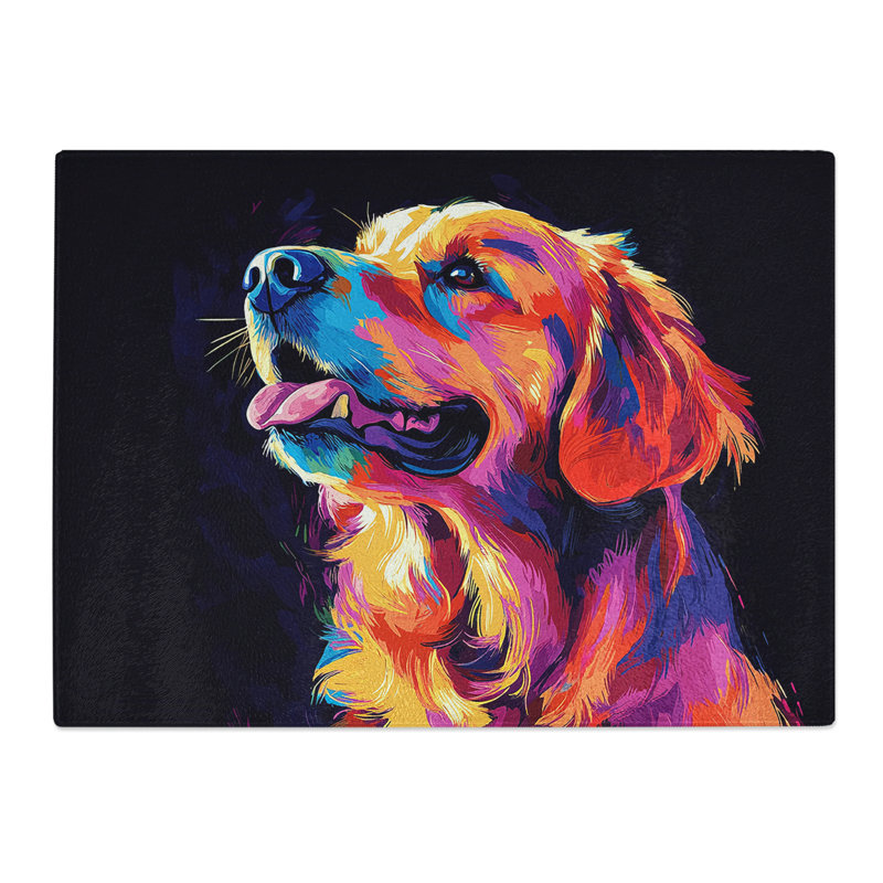 Golden Retriever Dog Vol.2  Glass Chopping Board
