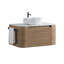 Meuble-lavabo de 30 po avec lavabo en céramique blanc Carrara et porte-serviettes-133406114-133406112