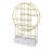 70.8 Inch Round Office Bookcase Bookshelf, Display Shelf, Two Drawers,Frame
