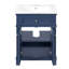 Armoire de salle de bain 24 po avec portes à fermeture douce et tablette réglable, meuble-lavabo avec lavabo en céramique-129669852