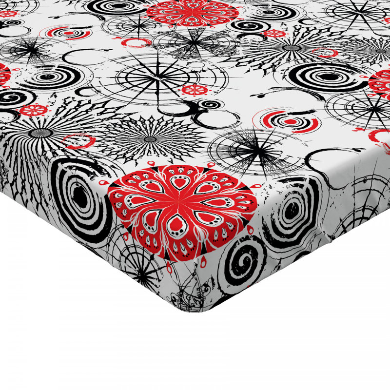 Microfiber Geometric Fitted Sheet, Full Fitted Sheet