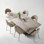 Modern Rectangular Rock Slab Dining Table Sets