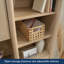 Crédence de bureau à domicile avec huche, finition brune