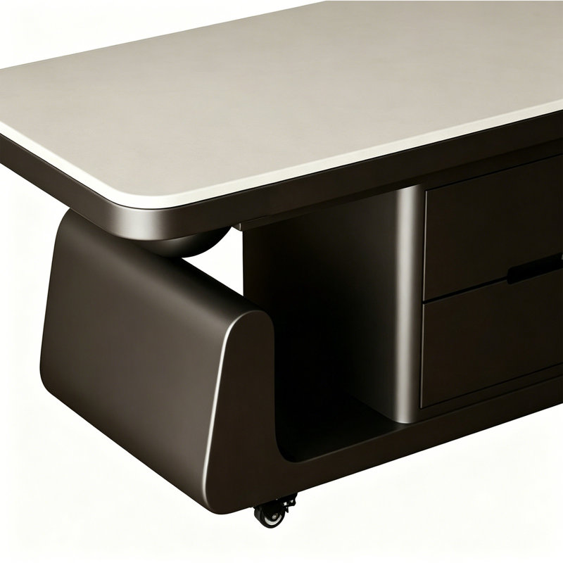 Table basse de luxe Italian Light, Blanc, Noir, H 19,68 po x L 39,37 po x l 19,68 po