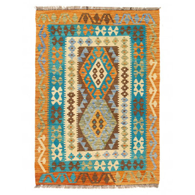Chamniss Flatweave Wool Abstract Area Rug
