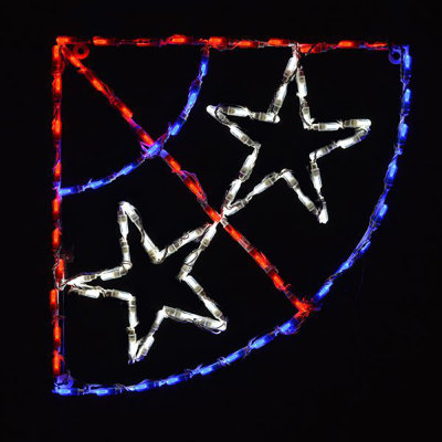 Independence Day Bunting LED Display (23")