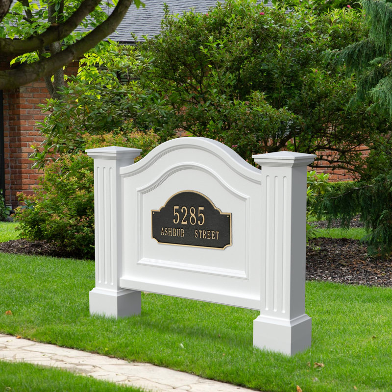 Kentshire Address Sign, White