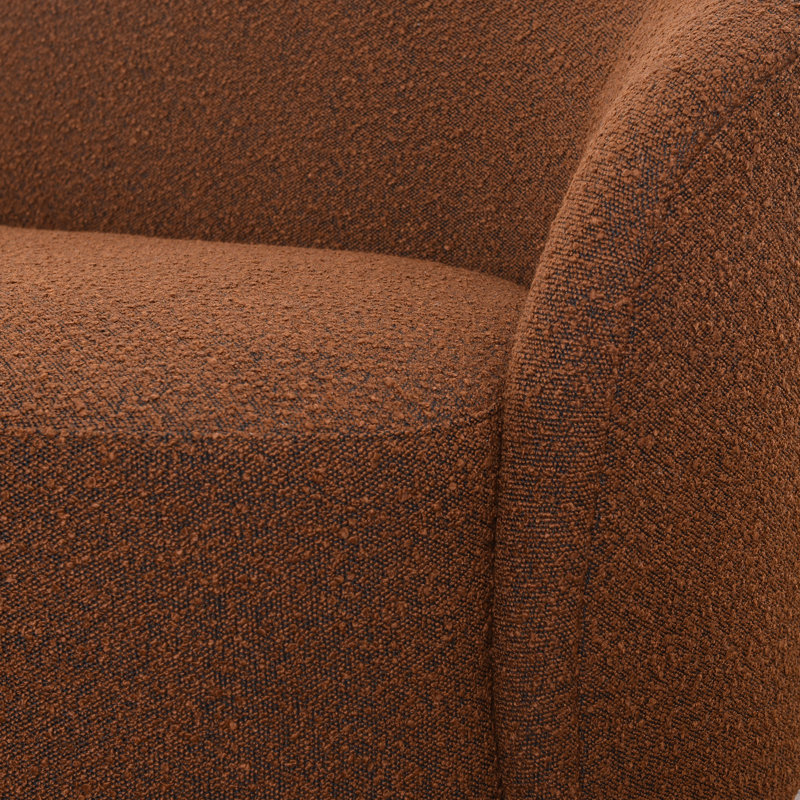 Cleaven 68' Wide Boucle Upholstered Loveseat Sofa, Brun