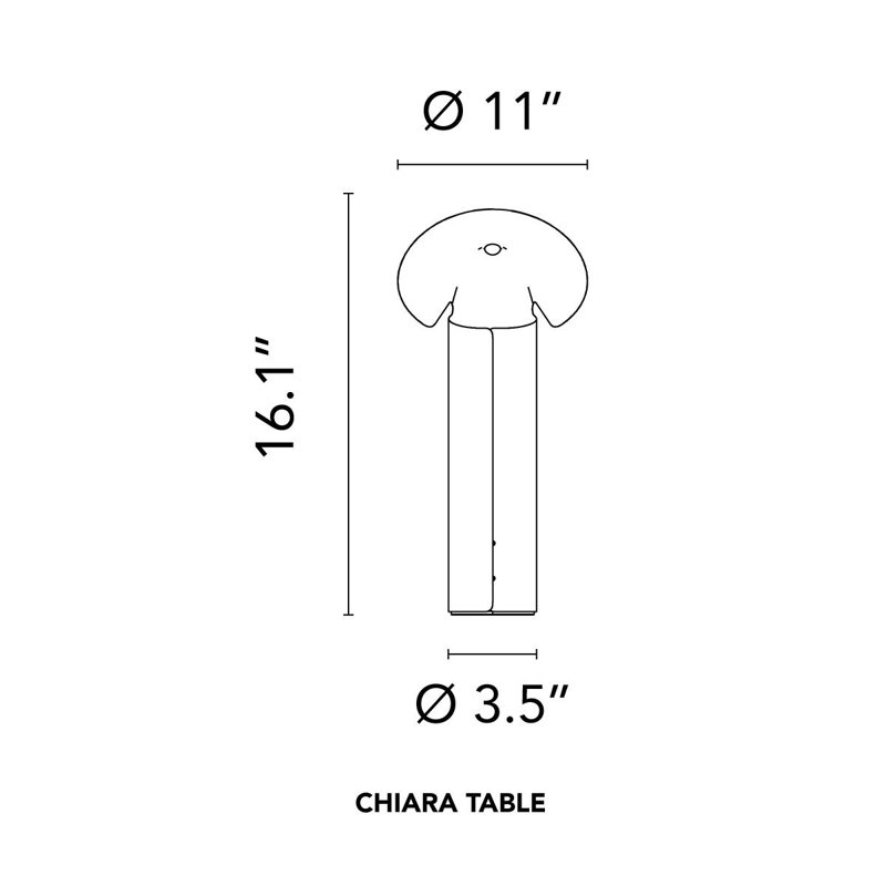 Chiara LED Table Lamp by Mario Bellini, Aluminum