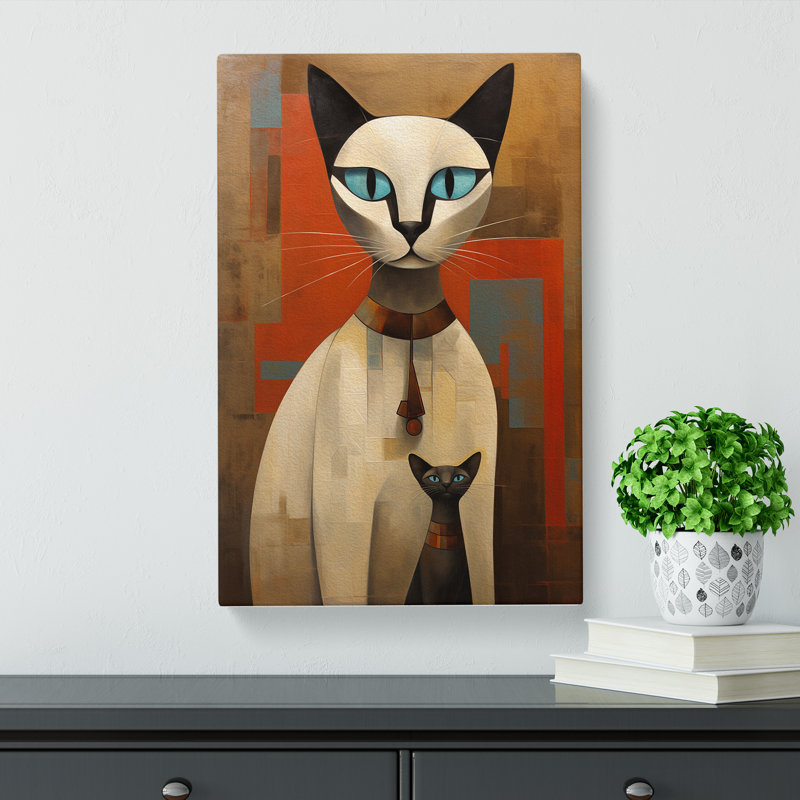 Siamese Cat Dadaism - No Frame Print, 50cm H x 35cm W x 3cm D