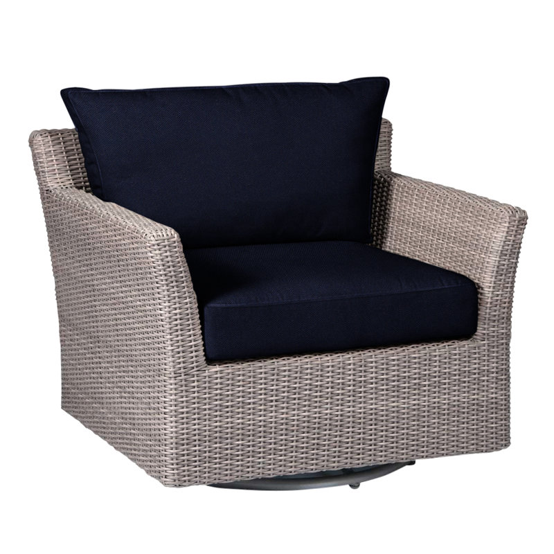 Fauteuil oscillant tissé Club - Huître, Welt, Lin marine, Huître