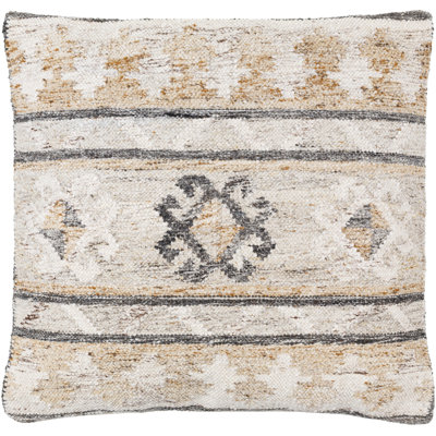 Housse et insert de coussin décoratif carré en polyester Alyssa