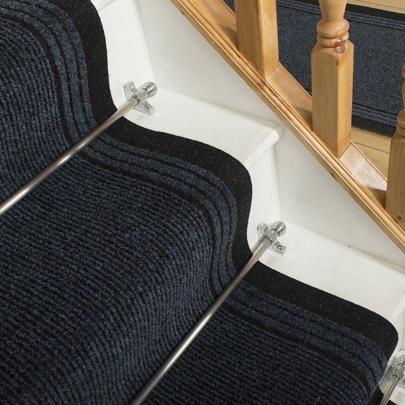 Stair Runner Abby Solid Colour Flatweave Area Rug, Runner 80 x 480cm