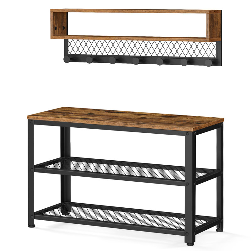 3-tier Shoe Rack, Brown