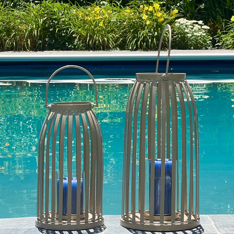 Lanterne à bougie ouragan à cages Key West, 15,75 po et 12,5 po