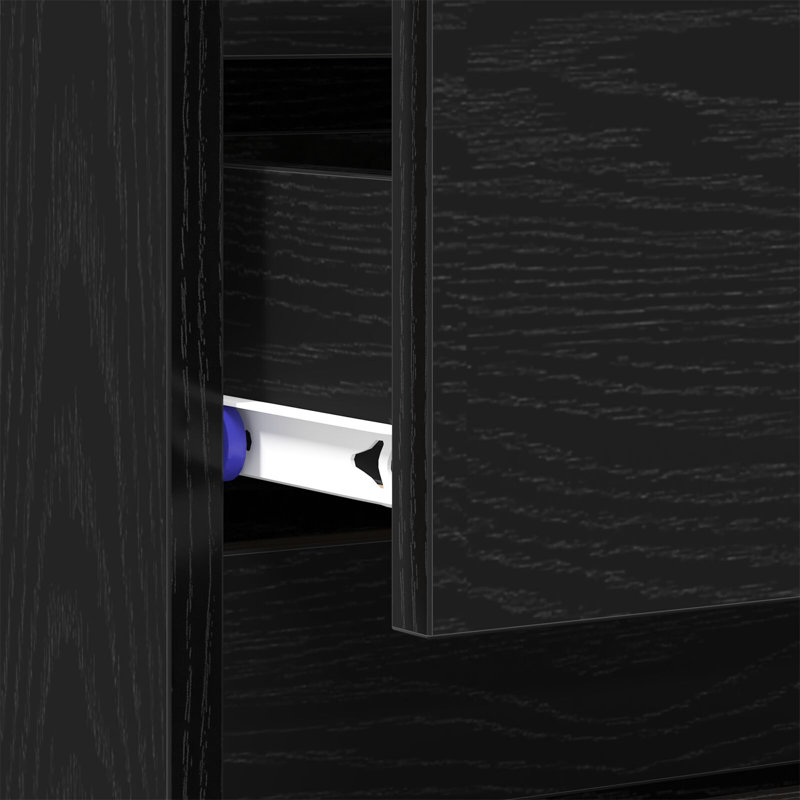 Bedside Cabinet, Black Oak