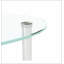 Table basse ovale en verre, table moderne avec pieds en acier inoxydable, table basse en verre à 3 couches