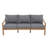 Solid Wood Patio Sofa with Cushions-113103518