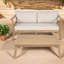 Ensemble de canapés Modern Patio, causeuse en bois d'acacia avec table basse pour patio