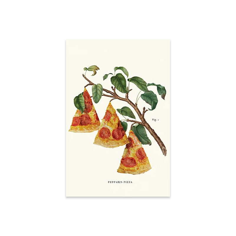 Motif de pizza sur verre acrylique, H 24 po x l 16 po x P 0,25 po