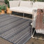 Tapis intérieur / extérieur bleu / gris / ivoire à motif géométrique Hutto-1151398762