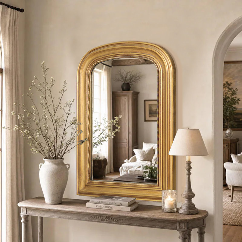 Decorative Wall Mirror with Wooden Frame