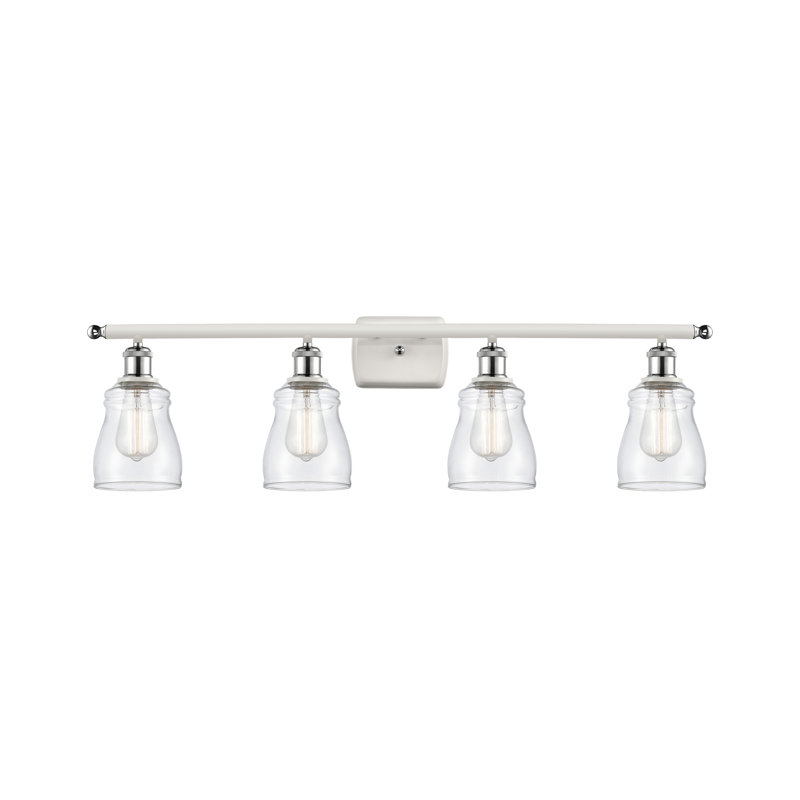 Éclairage pour salle de bain 3 lumières Mccarver, Transparent, Laiton brossé, Ampoule DEL 6 watts Vinage