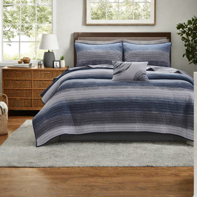 Ensembles de literie complète de qualité supérieure, draps en coton, rayures à l'aquarelle pour la maison